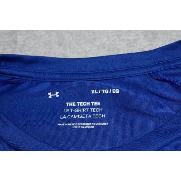 Under Armour Gym Shirt Tech Tee Mens Size XL Blue HeatGear Performance - Picture 5 of 6